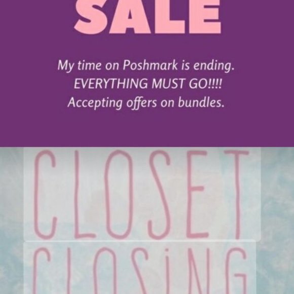 My Poshmark store is closing soon. Check out my closet - Picture 1 of 9